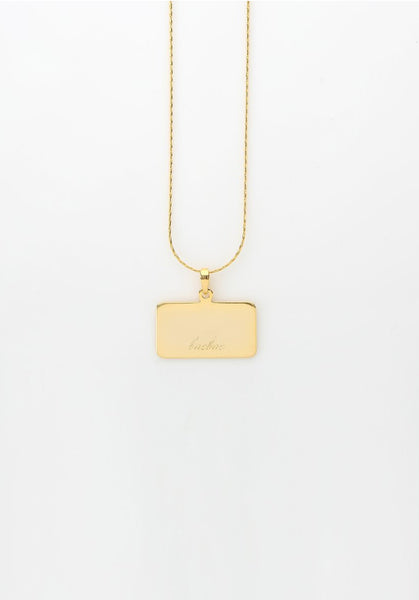 Bell necklace (square\gold)