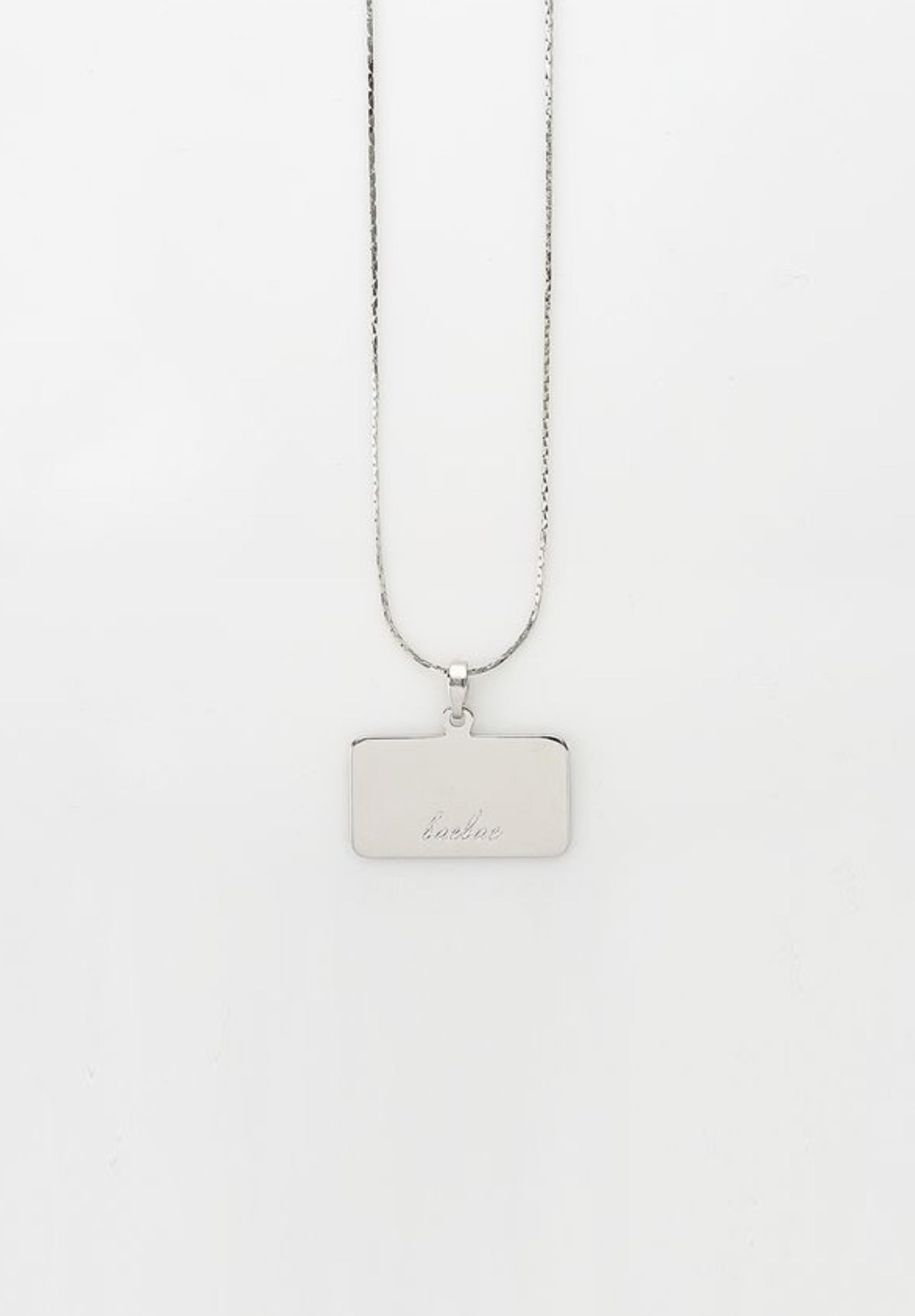 Bell Necklace (square\silver)