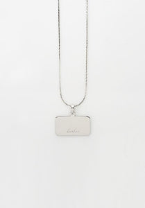 Bell Necklace (square\silver)