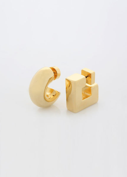 Puffy Pipe Earring (gold)